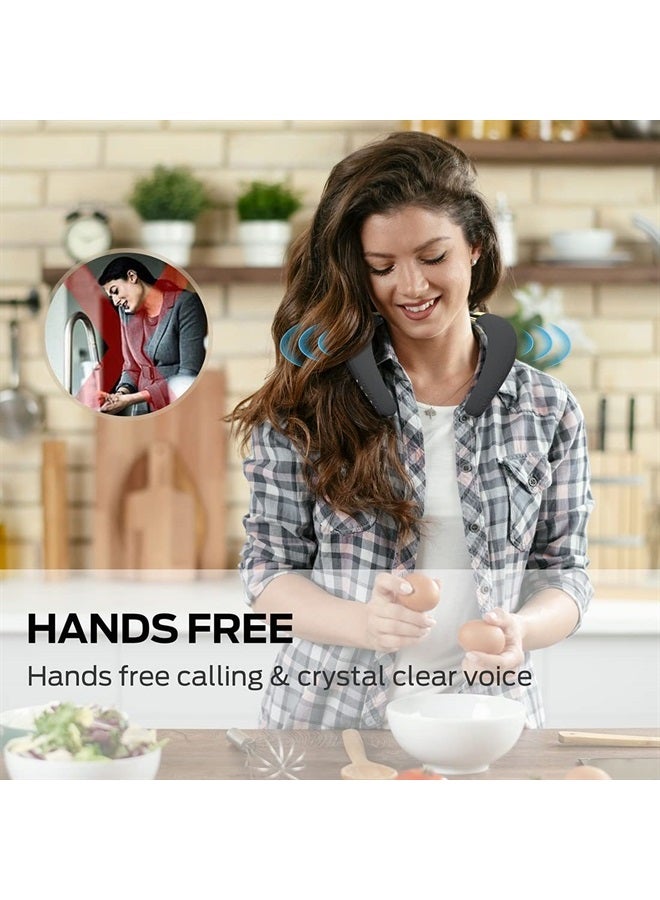 Compare Boomerang Neckband Bluetooth Speaker, Neck Speaker Bluetooth Wireless, Wearable Speaker with 12H Playtime, True 3D Stereo Sound, Portable Soundwear, IPX7 Waterproof, for Home Sport Outdoor at KSA Price