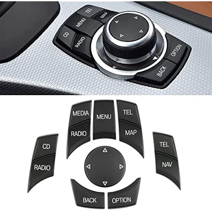 Compare Compatible With Bmw Idrive Buttons For Bmw Idrive Controller Knob Multimedia Button Replacment For 1 E81 E82 E883 E90 E92 E935 E60 E616 E63 E64X1 E84X5 E70X6 E71 8Pcs Set at KSA Price