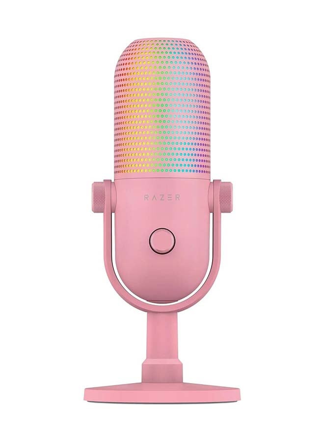 Compare Razer Seiren V3 Chroma RGB USB Microphone: Stream & Game Reactive Lighting  TaptoMute Sensor  Condenser Mic  Digital Gain Limiter & Shock Absorber  PC, Discord, OBS Studio, XSplit  Quartz at KSA Price