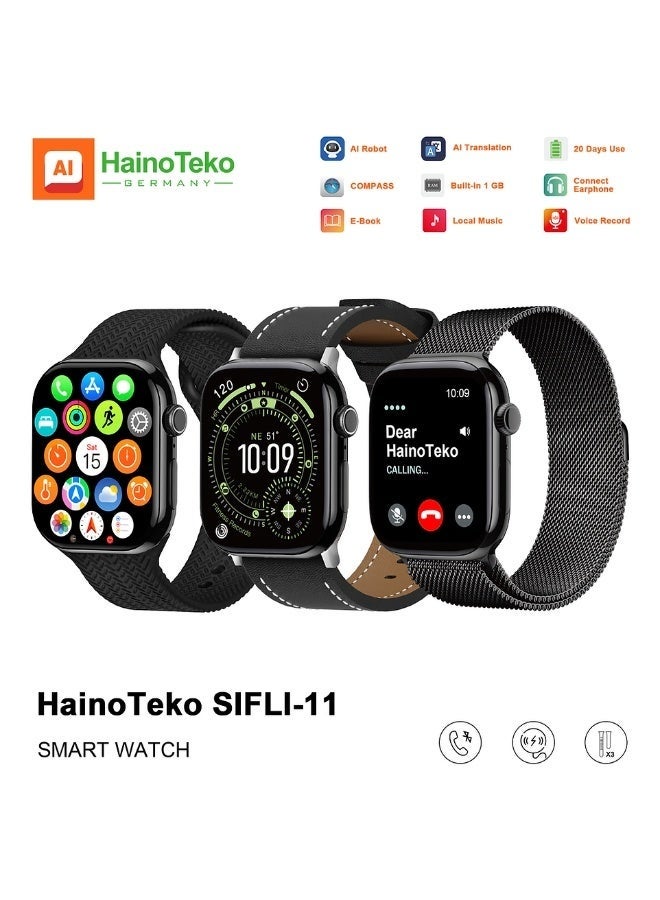 SIFLI-11 AMOLED Smart Watch with 1GB Storage, AI…