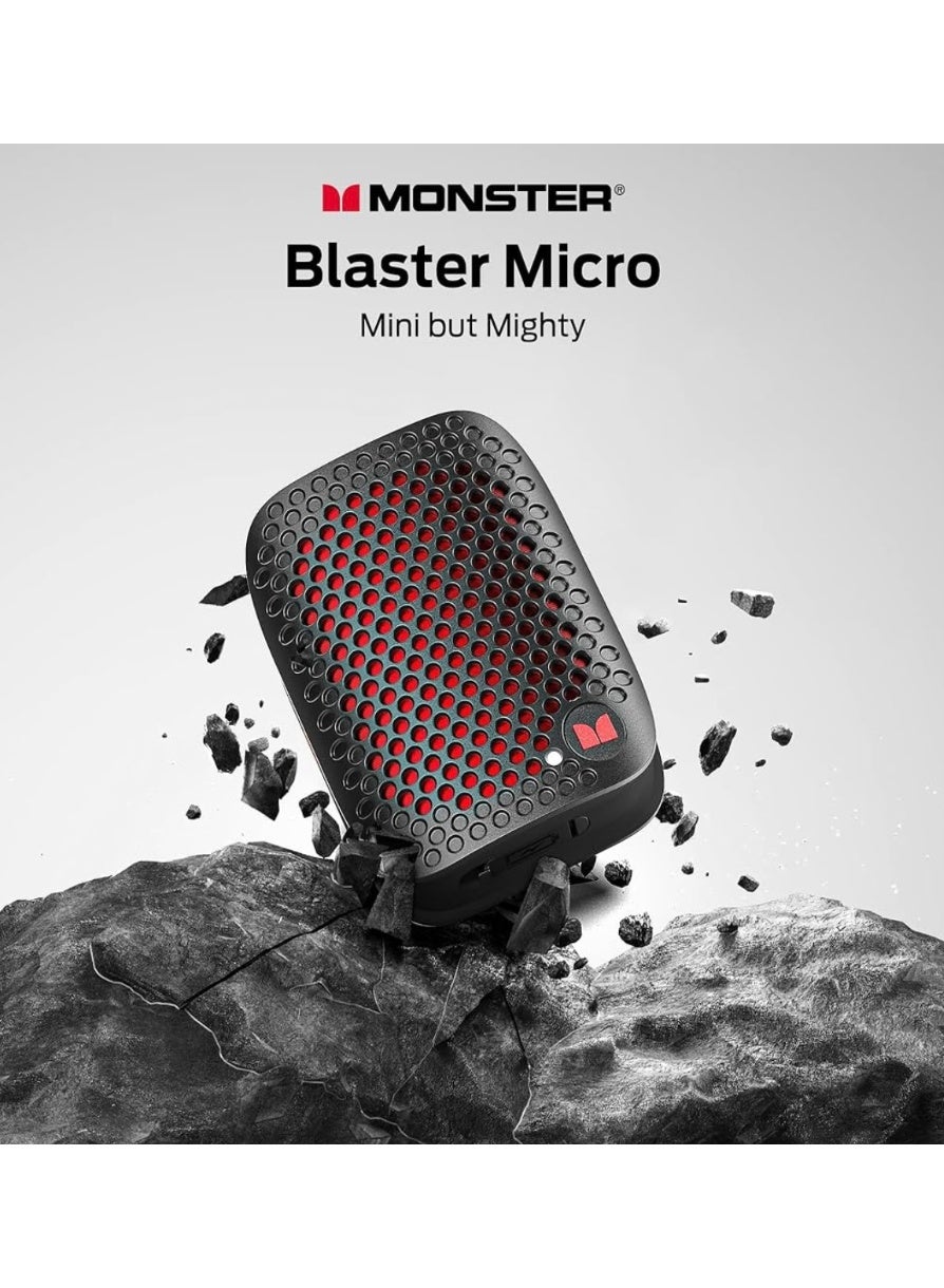 Compare Blaster Micro Bluetooth Speaker, IPX7 Waterproof Level, USBC Charging Port, 450mAh Battery Capacity  Black at KSA Price