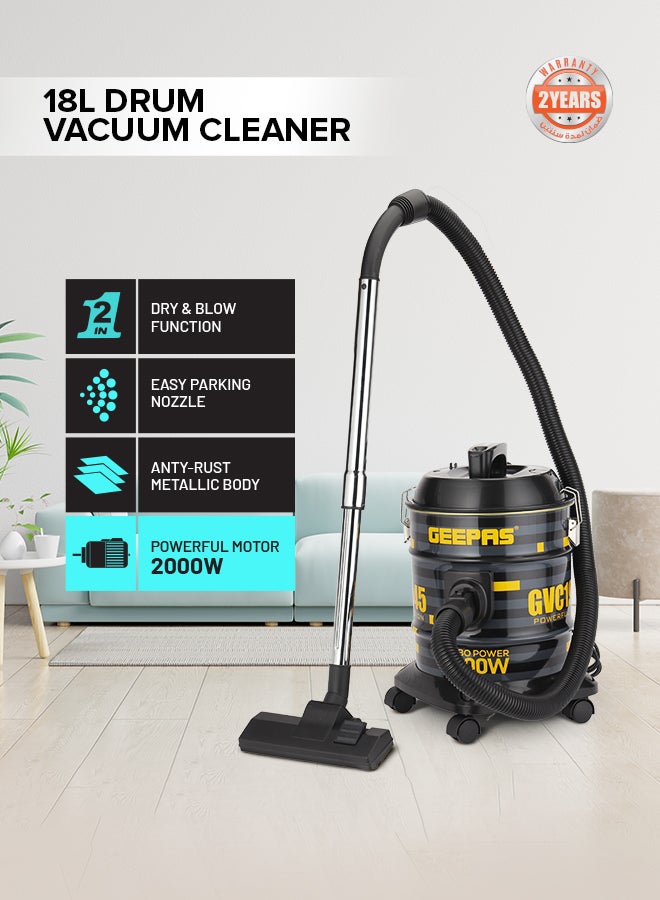Drum Vacuum Cleaner- 18 L Dust Bag Capacity…