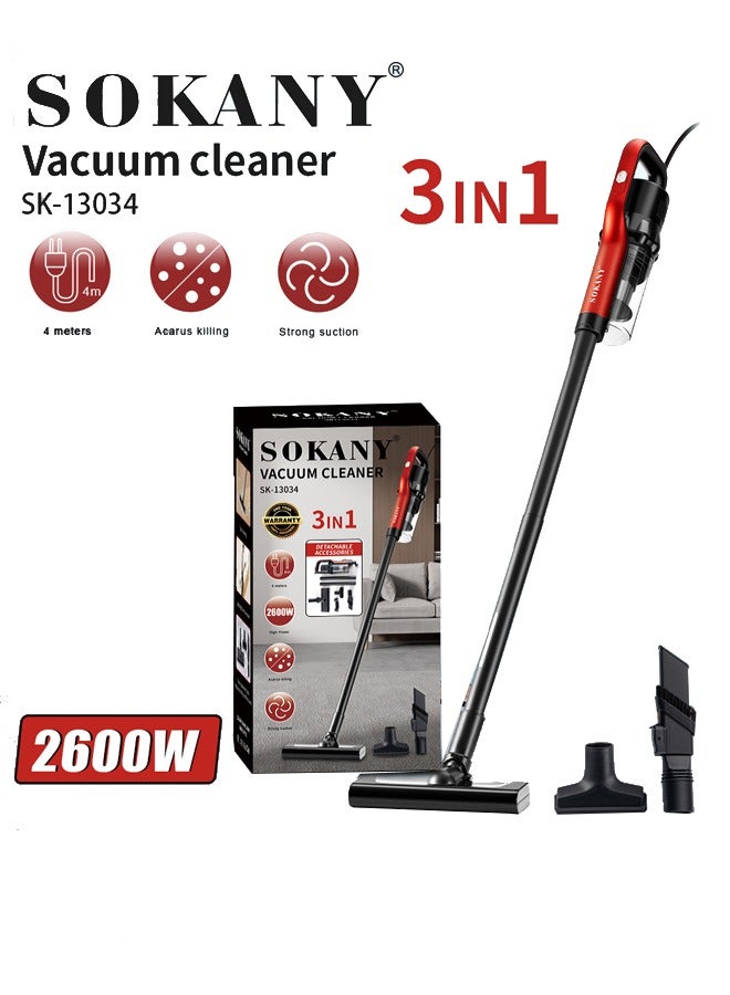Compare Vacuum Cleaner,3 IN 1 Handheld Stick Vacuum Cleaner with Dust Bag Capacity,Ideal for Home, Car, Hard Floor, Carpet, Pet Hair,2600w,SK13034 at KSA Price
