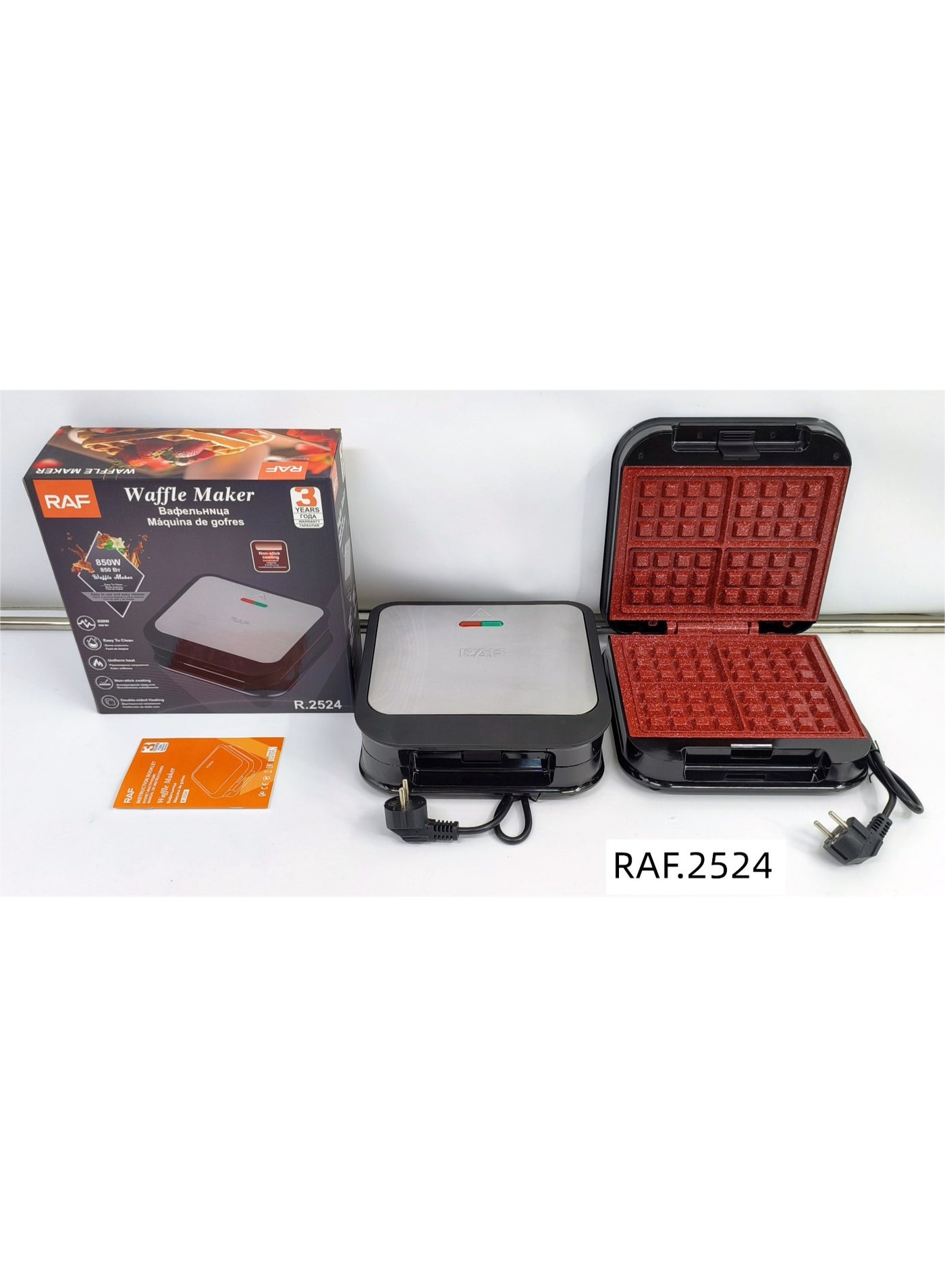 Compare RAF Electric Belgian Waffle Maker Fast Heating NonStick Deep Grid Plates Durable Construction User Friendly Controls Ideal For Preparing Fresh Waffles Desserts And Sweet Treats at KSA Price