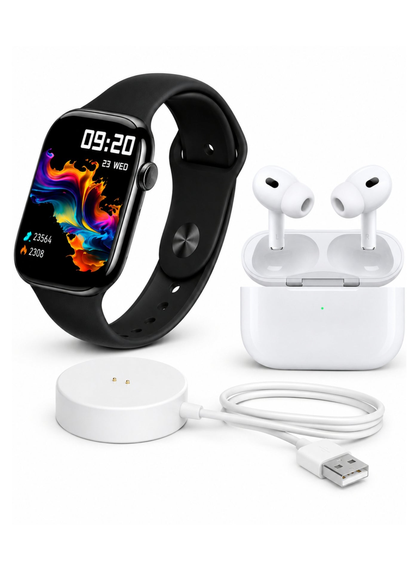 KW-93 MAX Smart Watch with Bluetooth Earbuds & Wireless…