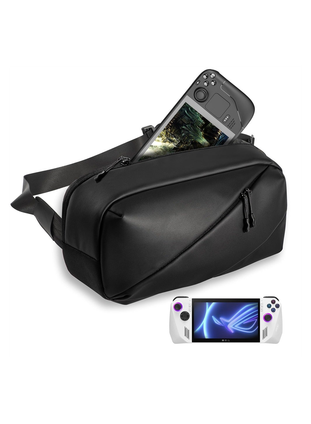 Compare Carrying Case for Steam DeckASUS ROG Ally Handheld and Accessories, Storage Bag with MultiPockets Fit Console, AC Adapter, Dock Station, Lightweight Bag for Travel at KSA Price