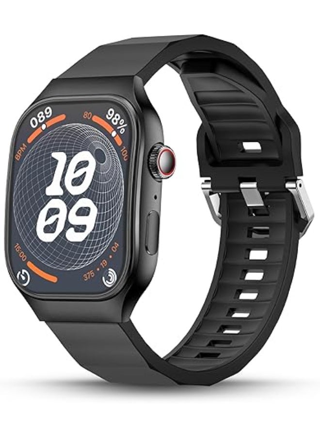 Compare Pebble Curve 1.99 HD Curved Display Smart Watch for Men & Women, IP67 Water Resistance, BT Calling, Health Suite, Compatible with Android & iOS, Smart Calculator, AI Voice Assistance, Jet Black at KSA Price