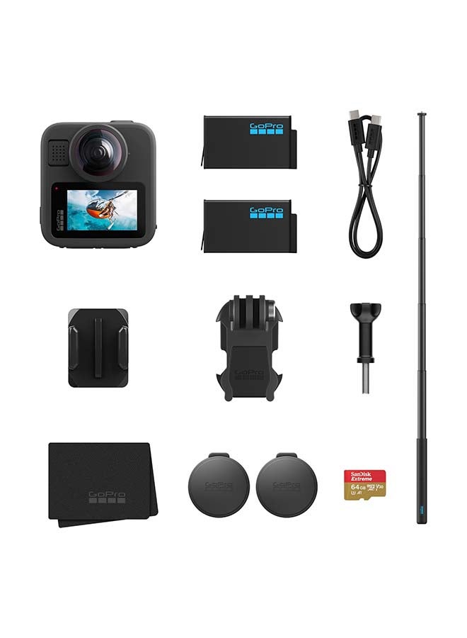 Compare GoPro MAX2 360 Accessories Bundle Camera Bundle, True 8K Video, 29MP Photos, Extension Pole, Extra Battery, 64GB SD Card at KSA Price