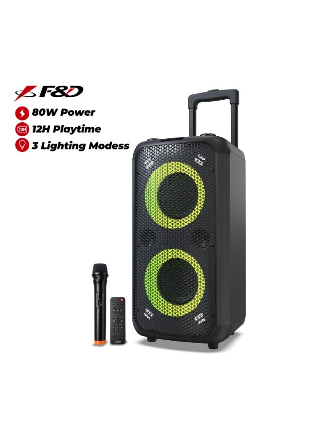 PA200 Portable Karaoke Party Speaker with 80W RMS…