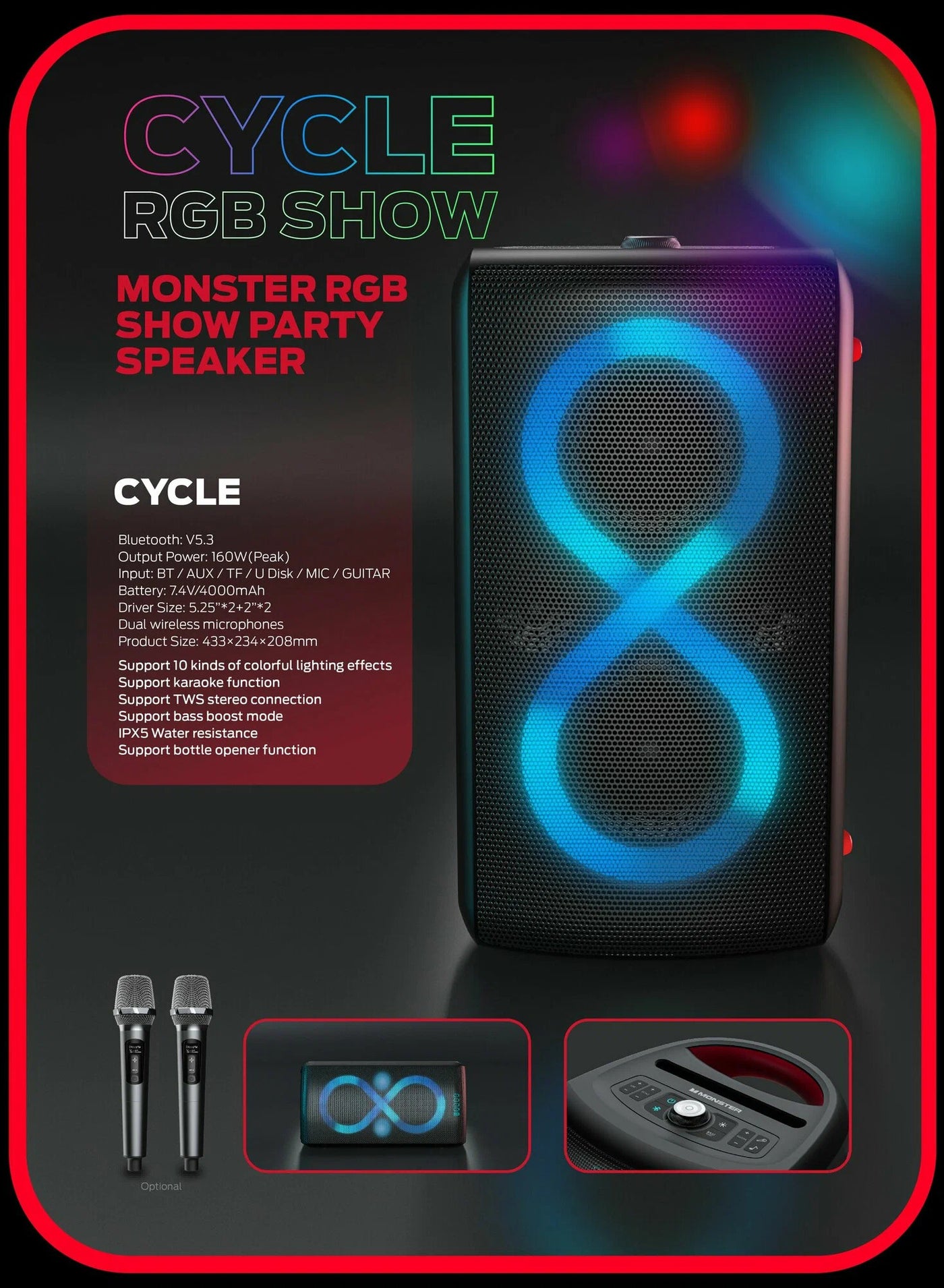 Compare Cycle speaker with 2 microphones at KSA Price