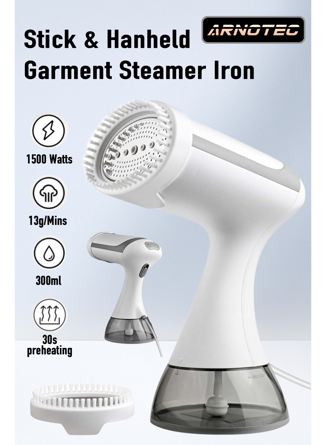 Handheld Garment Steamer Iron – 1500W Portable Clothes…