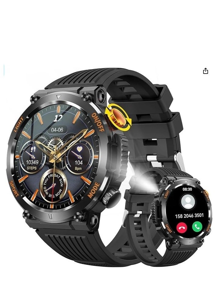 Compare Smart Watch with Bluetooth Calling, 1.46 Touch Screen  IP67 Waterproof Fitness Tracker with Blood OxygenHeart Rate Monitor, Sleep Tracking, 100+ Sport Modes, Custom Dial for Android iOS at KSA Price