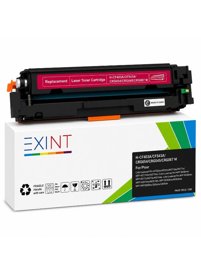 Compare EXINT Compatible Magenta Toner Cartridge HCF403PCF543P045P054P067P MG Replacement for HP LaserJet Pro and Canon iSENSYS Printers at KSA Price