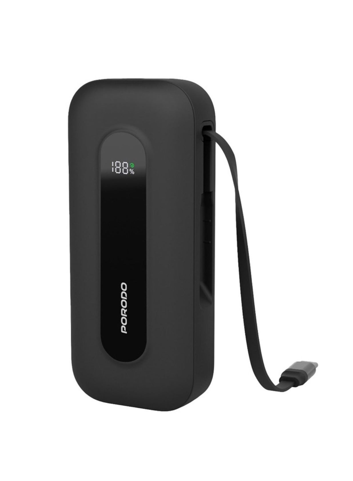 Compare 10000mAh Power Bank with TypeC Port & Integrated TypeC Cable, Digital Display, PD 30W, Lightweight & Portable  Black at KSA Price