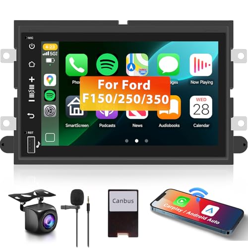 Compare 2G+64G Car Radio Stereo for Ford F150F250F350E250E350 Edge Fusion Explorer with Wireless Carplay Android Auto, 7 inch HD Touch Screen BluetoothGPSWiFiFMSWCUSBHD Backup Camera at KSA Price