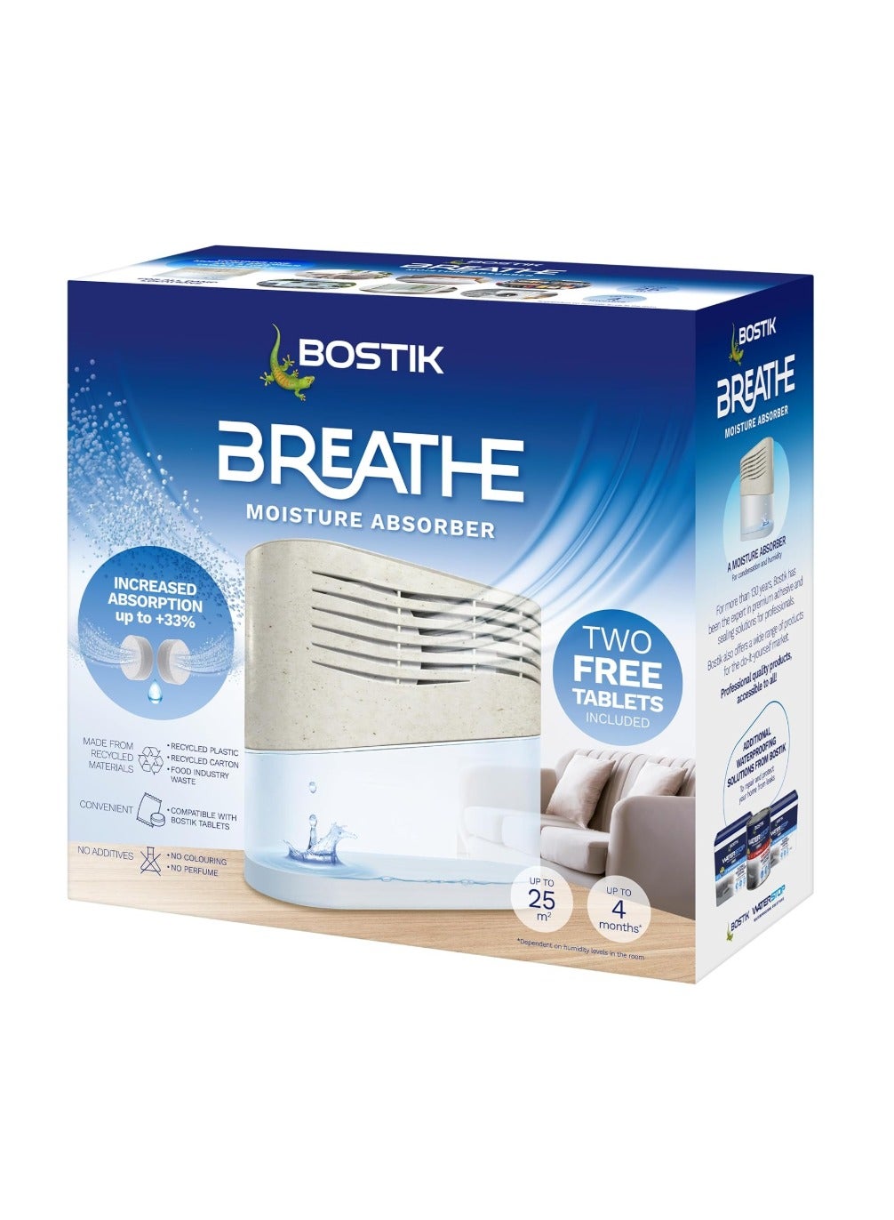 Compare Bostik Breathe Humidity and Moisture Absorber, Dehumidifier, for Home and Caravans, Ideal for Rooms Up to 25m² at KSA Price