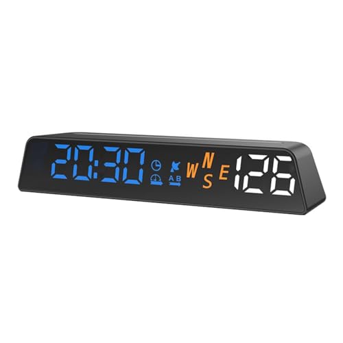 Compare H500G Digital GPS SpeedometerHeadup Display for All CarsVehicle SpeedMPHClockAltitudeOverspeed AlarmCompassTravel DistanceLCD Display at KSA Price