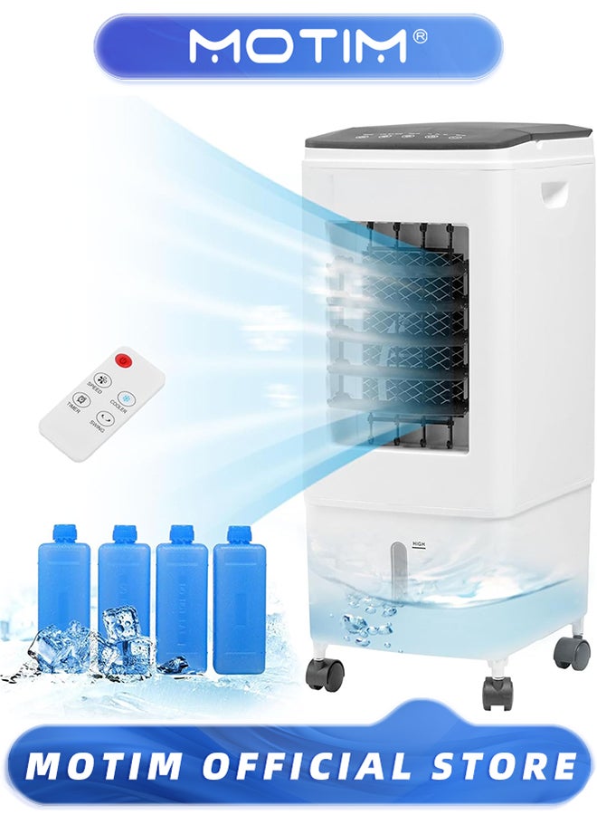 Compare Portable Air Conditioner Fast Cooling Evaporative Air Cooler with Remote Control & 3 Wind Speeds & Timer & Detachable Water Tank & Ice Packs for Home & Office at KSA Price