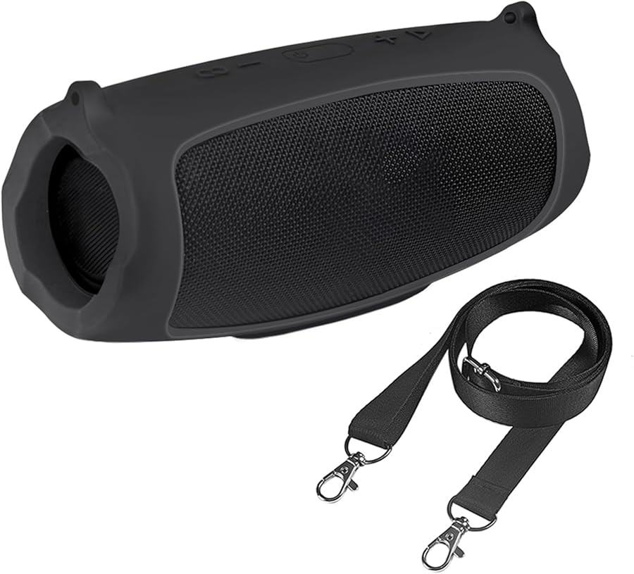 Compare Black Silicone Protective Case with Strap for 5 Cover Skin at KSA Price