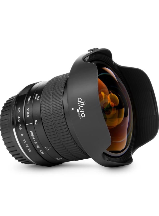 Compare 8mm f3.0 Professional Wide Angle Lens Aspherical Fisheye for Canon EOS 90D 80D 77D Rebel T8i T7 T7i T6i T6s T6 T100 SL2 SL3 DSLR Cameras with EF Mount at KSA Price