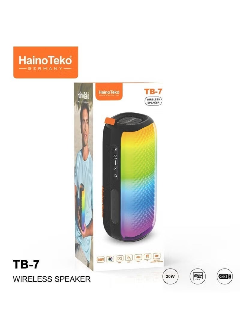 Compare TB7 Wireless Portable Bluetooth Speaker | Powerful Stereo Sound, Deep Bass, Long Battery Life, Builtin Mic, Compact Lightweight Design | Ideal for Music, Parties, Travel & Outdoor Use at KSA Price