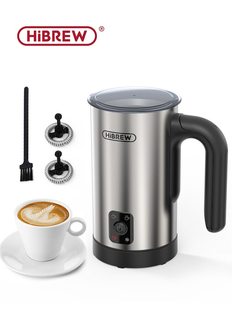 Compare HiBREW 4 in 1 Portable Electric 450W Silver Milk Frother Frothing Foamer Fully automatic Milk Warmer ColdHot Latte Cappuccino Chocolate Protein powder M3A at KSA Price