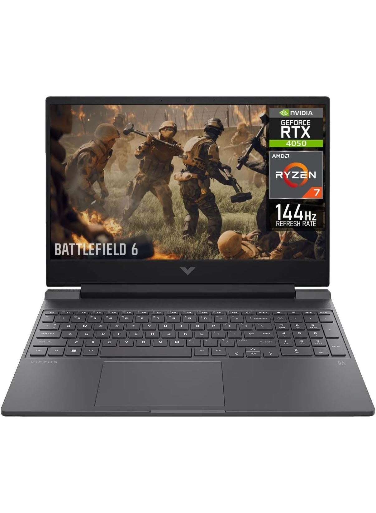 Compare Victus 15.6 FHD LED144Hz Gaming Laptop AMD Ryzen 7 7445HS Up to 4.7GHz NVIDIA GeForce RTX 4050 6GB GDDR6; 16GB DDR5 RAM; 512GB SSD; WiFi 6E; Win 11 Home,US Version English Mica Silver at KSA Price