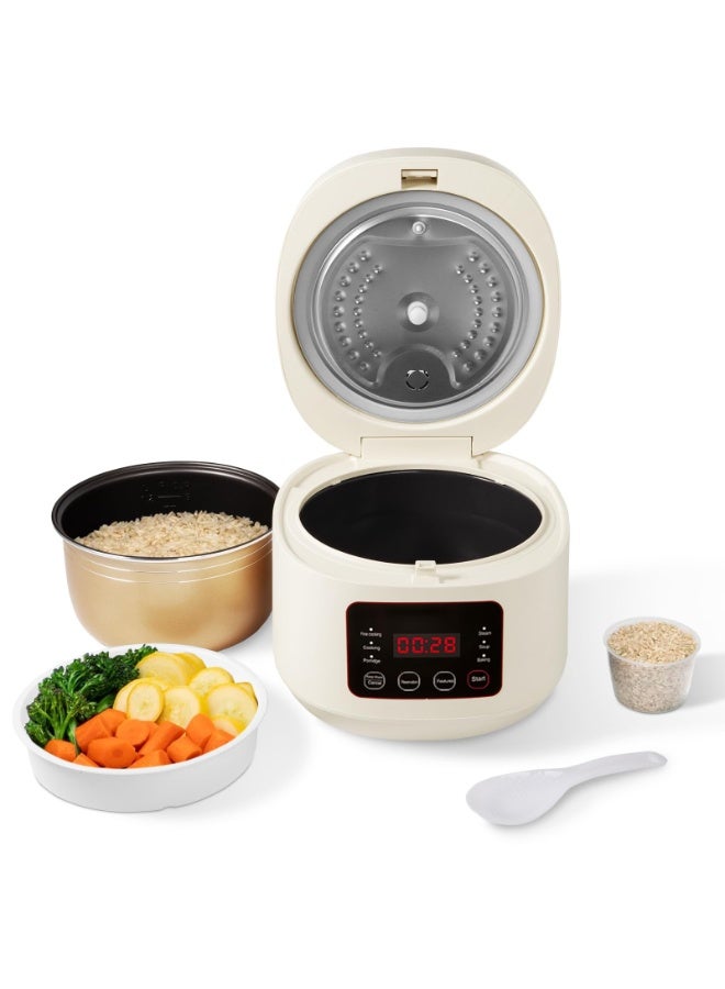 Compare Rice Cooker, 3L Home Intelligence Multi Functional Steaming and Cooking Integration Rice Cooker, 24h Dealy Start, Suitable for 35 People, Steamer Tray, Measuring Cups&Spoon White at KSA Price