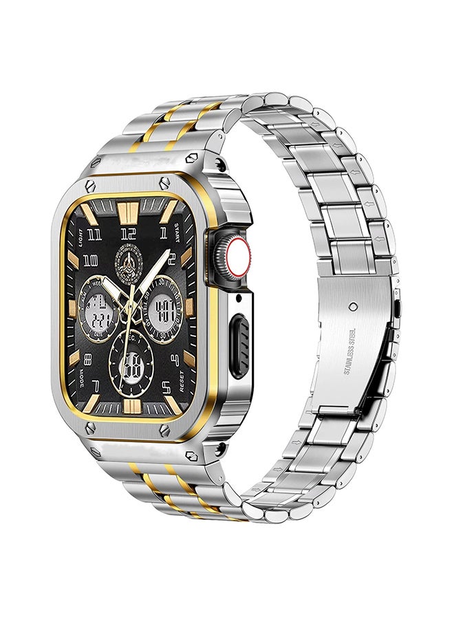 Stainless Steel Watch Band with Case For Apple…