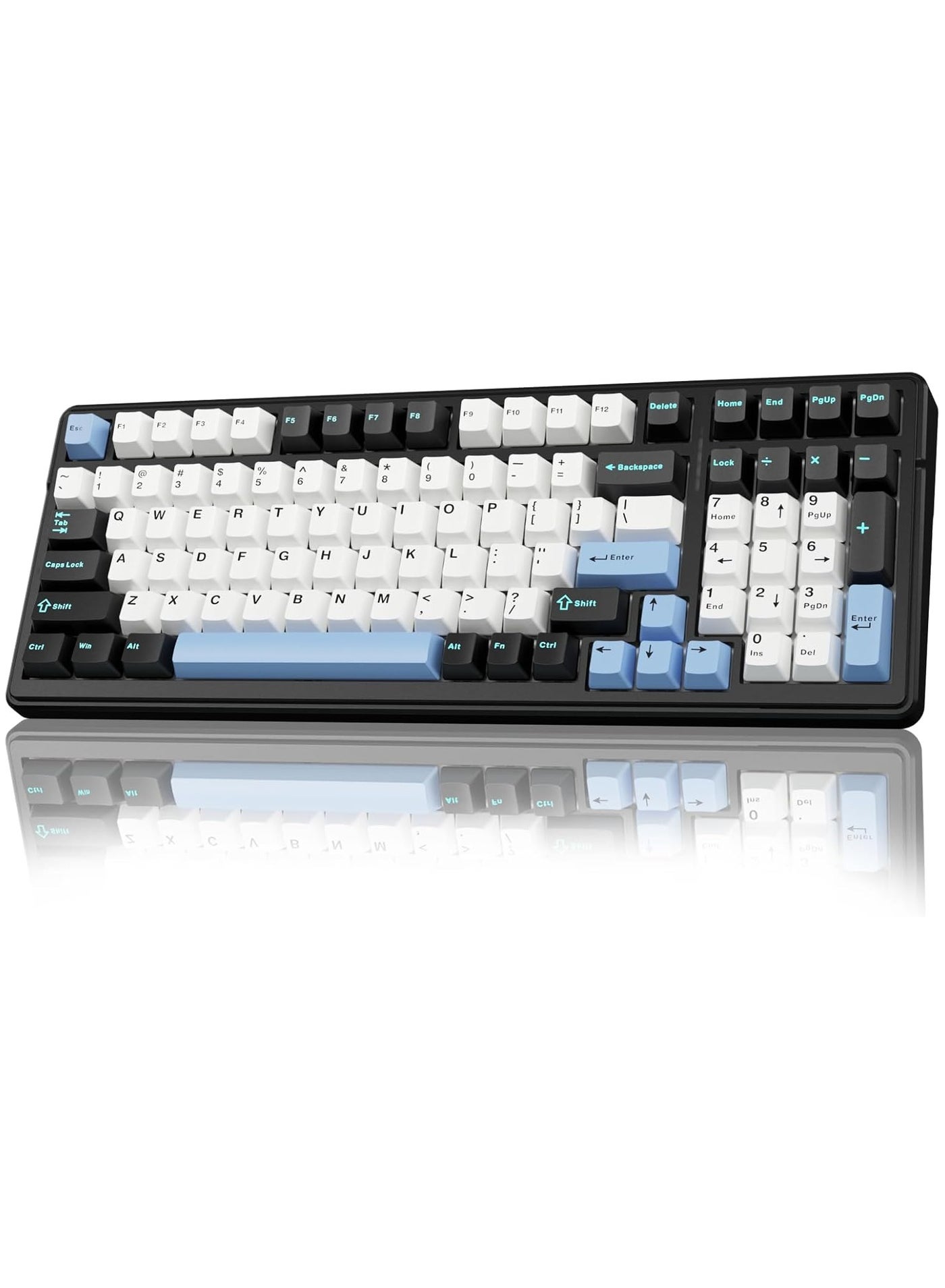 Compare F99 Wireless Mechanical Keyboard, TriMode BT5.02.4GHzUSBC Hot Swappable Custom Keyboard, Star Vecor switch, Gasket Structure, RGB Backlit Gaming Keyboard for PCTabletPSXbox at KSA Price