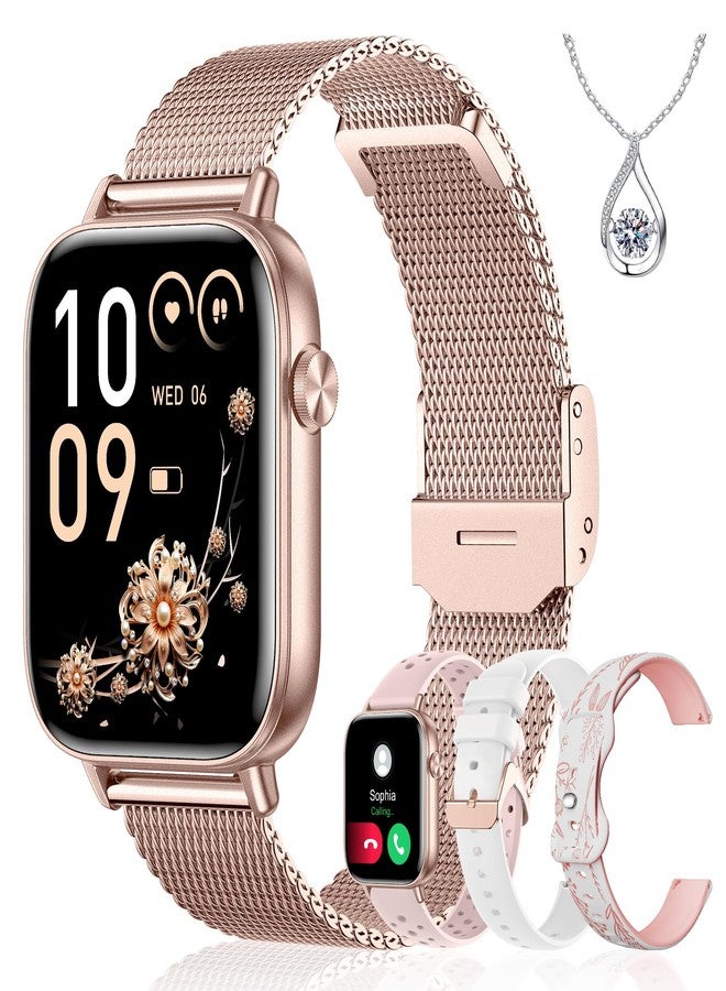 Compare Iaret Smart Watch for Women, 1.83 HD Fitness Tracker with 4 Bands, AnswerMake Calls, Heart RateSleepSpO2Step Tracking, 100+ Sport Modes, AndroidiPhone Compatible Gift Rose Gold at KSA Price