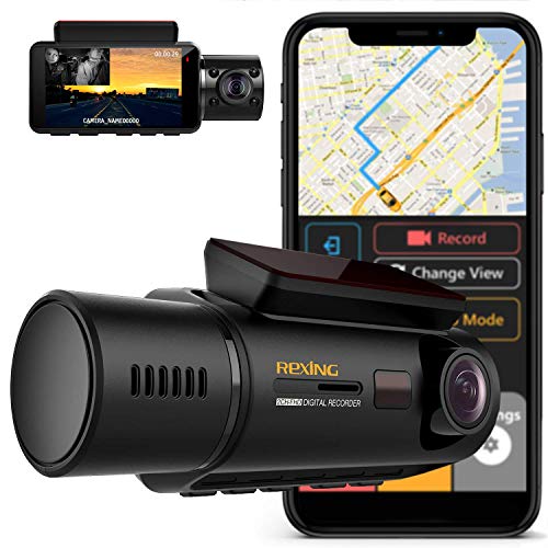 Compare Rexing V3 Dual Camera Front and Inside Cabin Full HD 1080p with WiFi and Builtin GPS at KSA Price