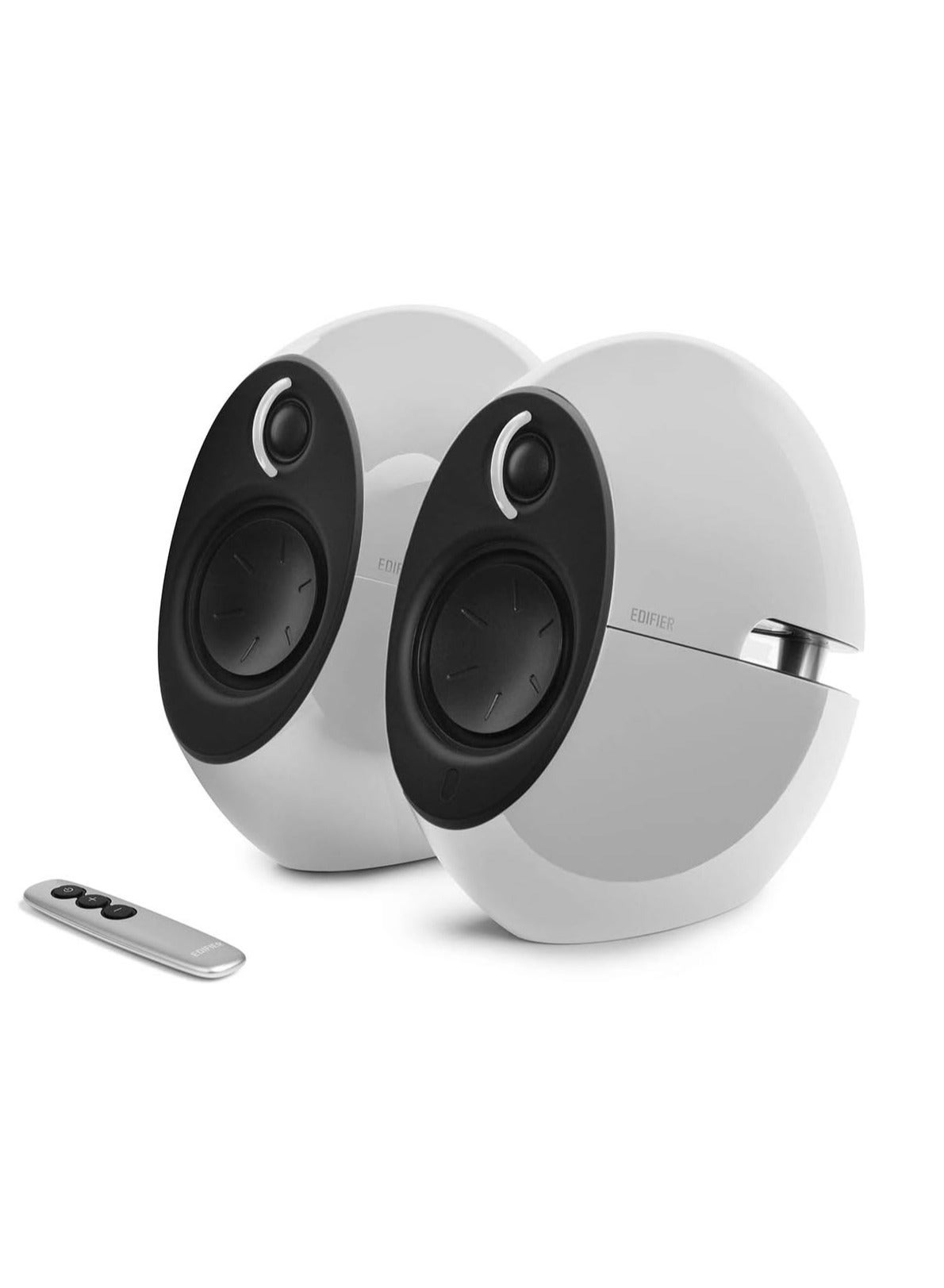 Compare Edifier e25HD PC Speakers with Passive Bass Radiators & Bluetooth 5.3 LDAC for Desktop  Optical Input 74W Near Field Powered Bookshelf HiRes Speakers with 24bit96KHz Wired & 990Kbps Wireless White at KSA Price