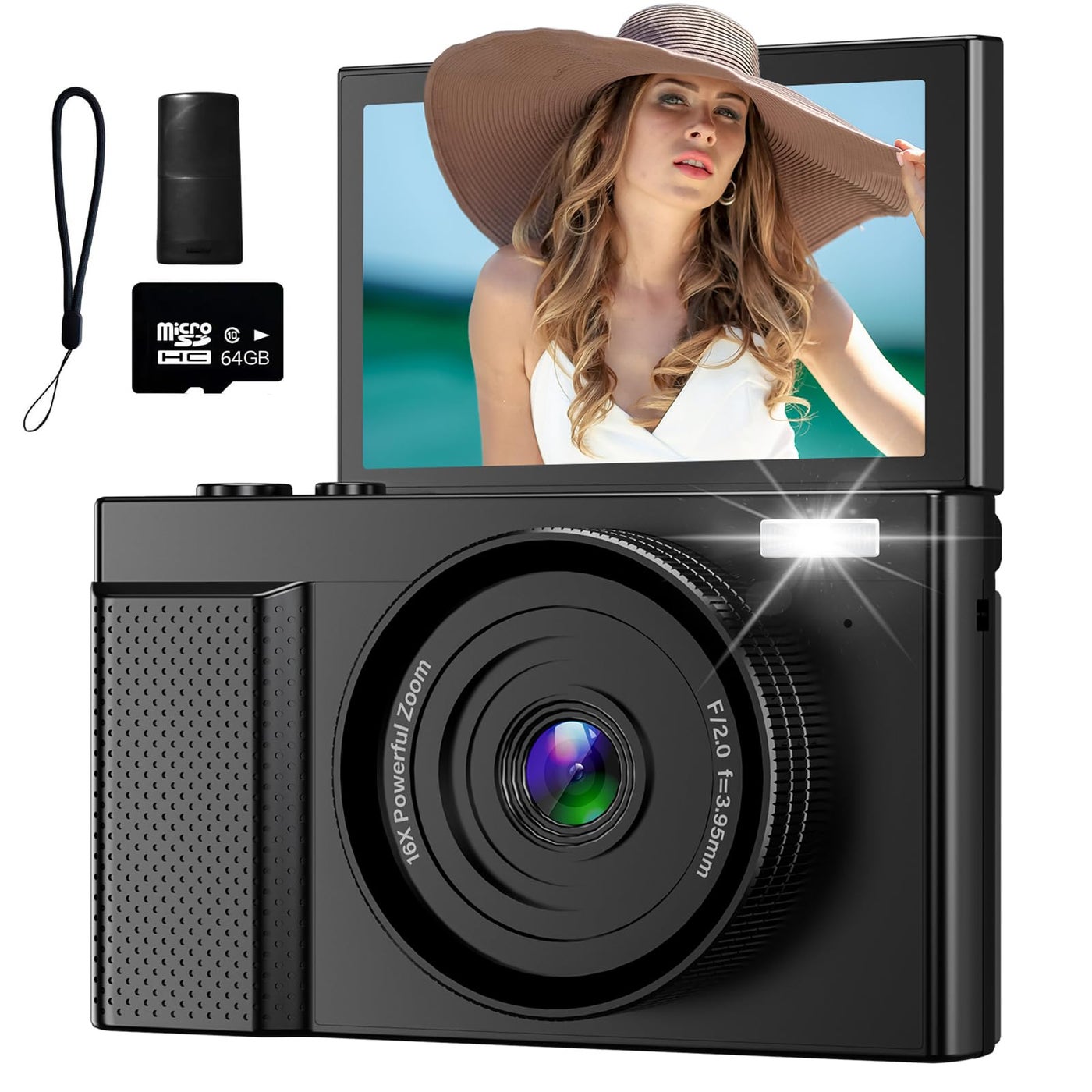 4K Digital Camera for Photography, 64MP Vlogging Video…
