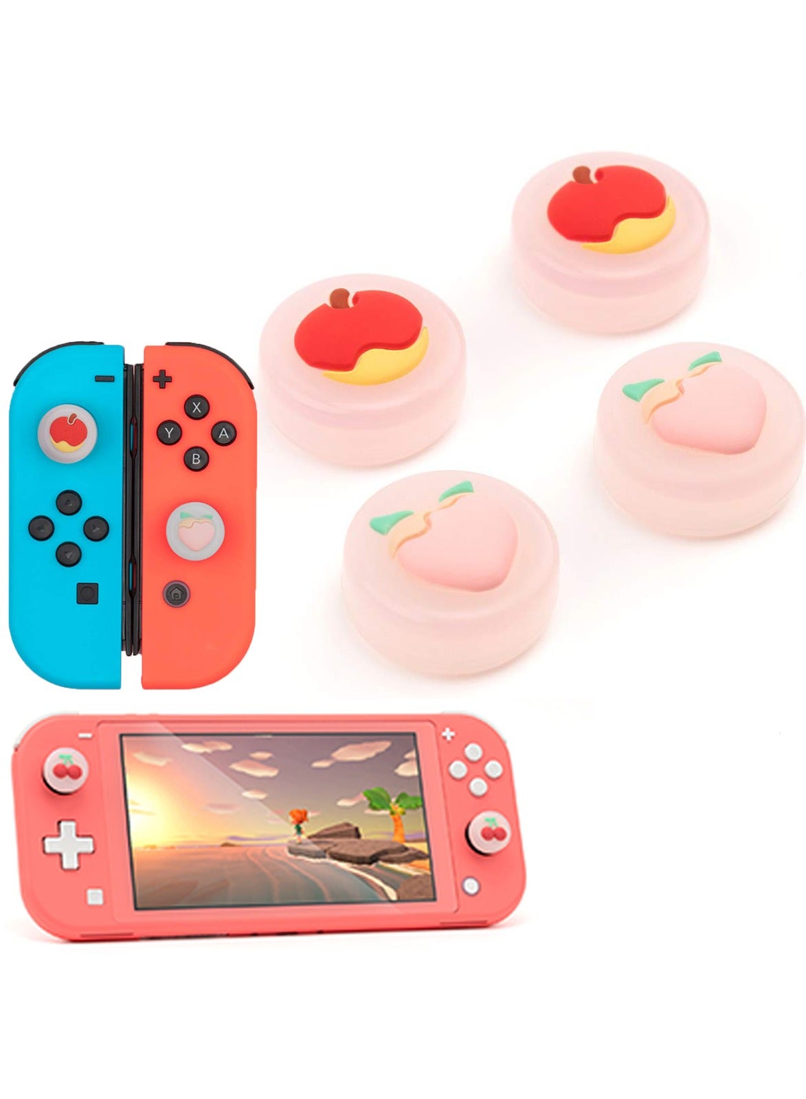 Thumb Grips Set, 4 PCS Thumbsticks Cover Silicone…
