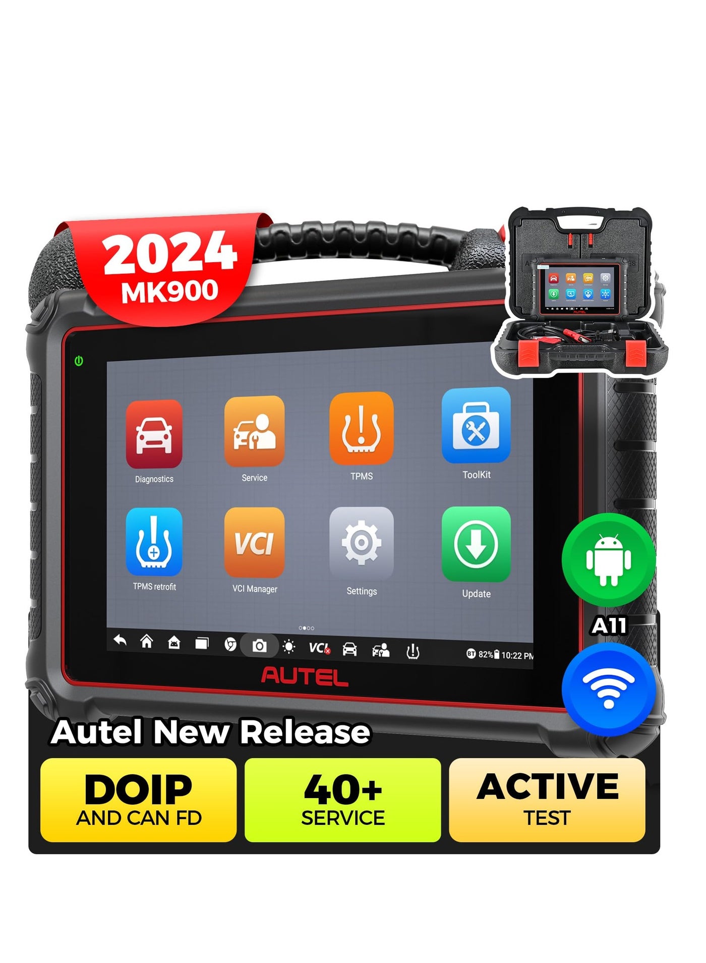Compare 2024 Autel MaxiCOM MK900 Auto All System Diagnostic Scanner Tool Bidirectional at KSA Price