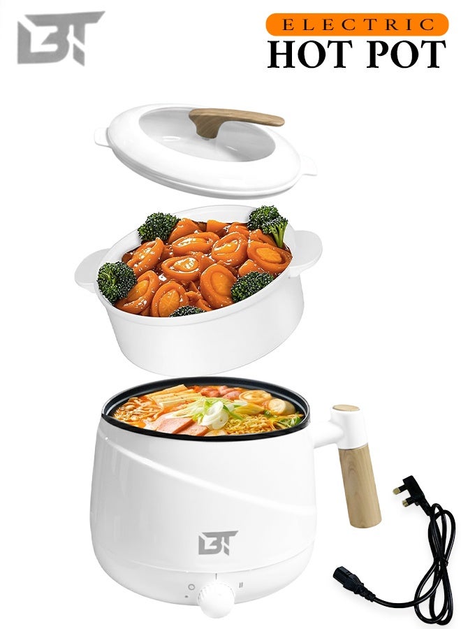 Electric Hot Pot 1.5L Ramen & Noodle Cooker…