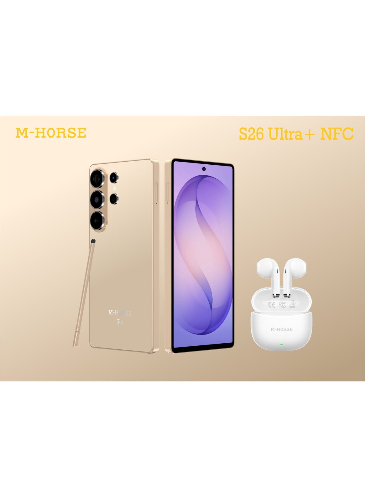 Compare MHORSE S26 Ultra+ NFC Smartphone, 6.8 HD+ Display, 12GB RAM, 128GB Storage at KSA Price