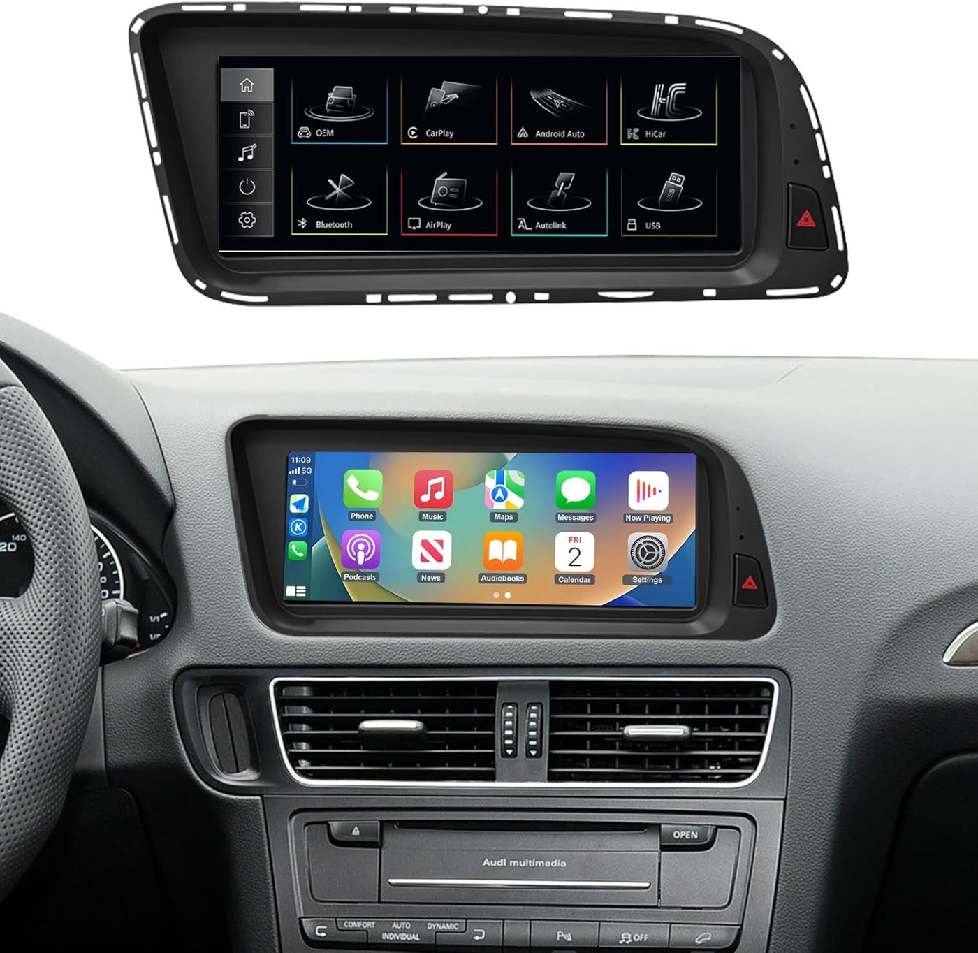 NINETOM 8.9 inch Touchscreen Wireless CarPlay Android…