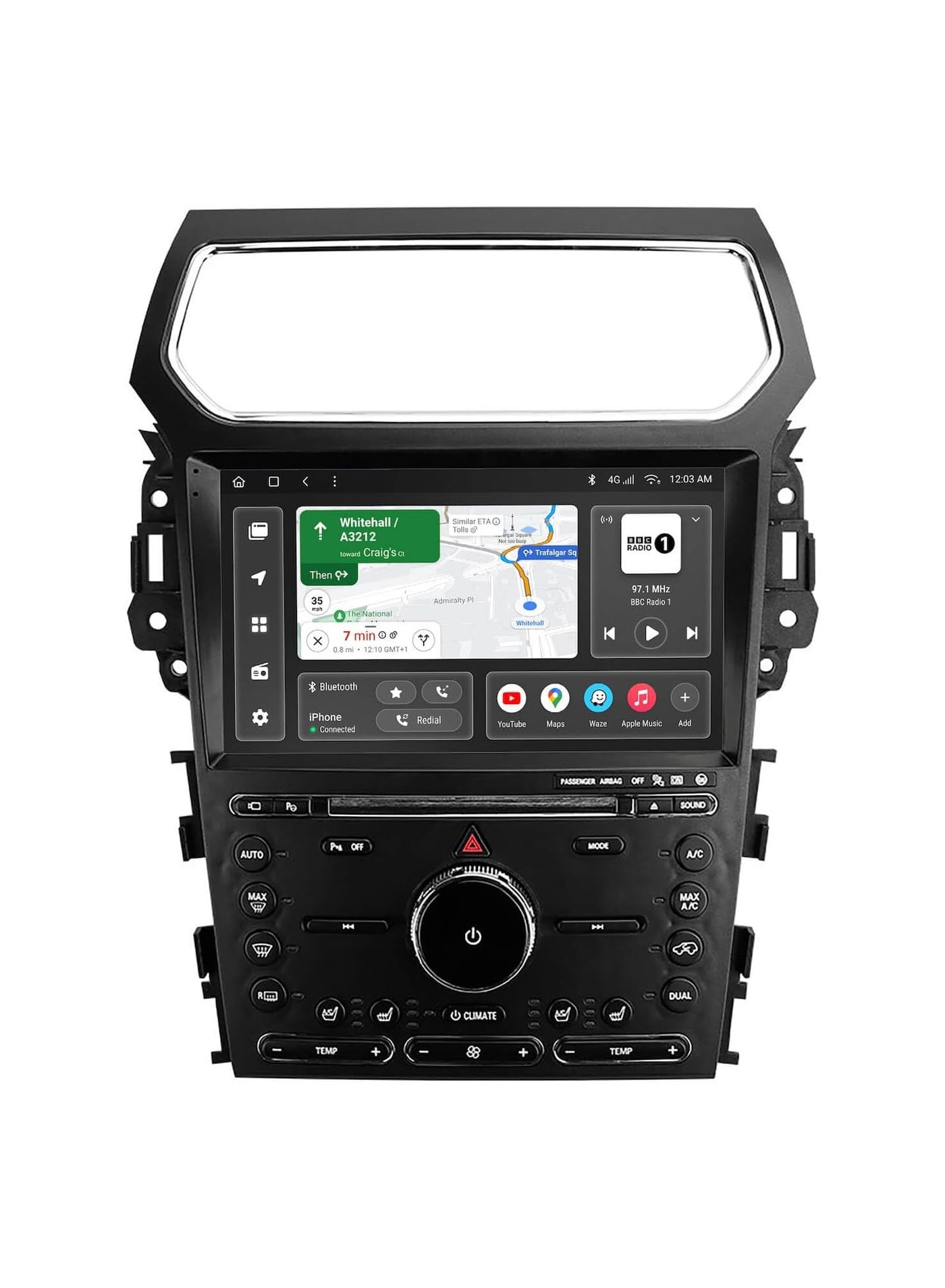 Compare Android Car Stereo for Ford Explorer 2011 To 2019 4GB RAM 64GB ROM MirrorLink WiFi BT, Radio GPS Navigation, 10 Inch Support Apple Carplay, IPS Touch Screen with Backup Camera Included at KSA Price