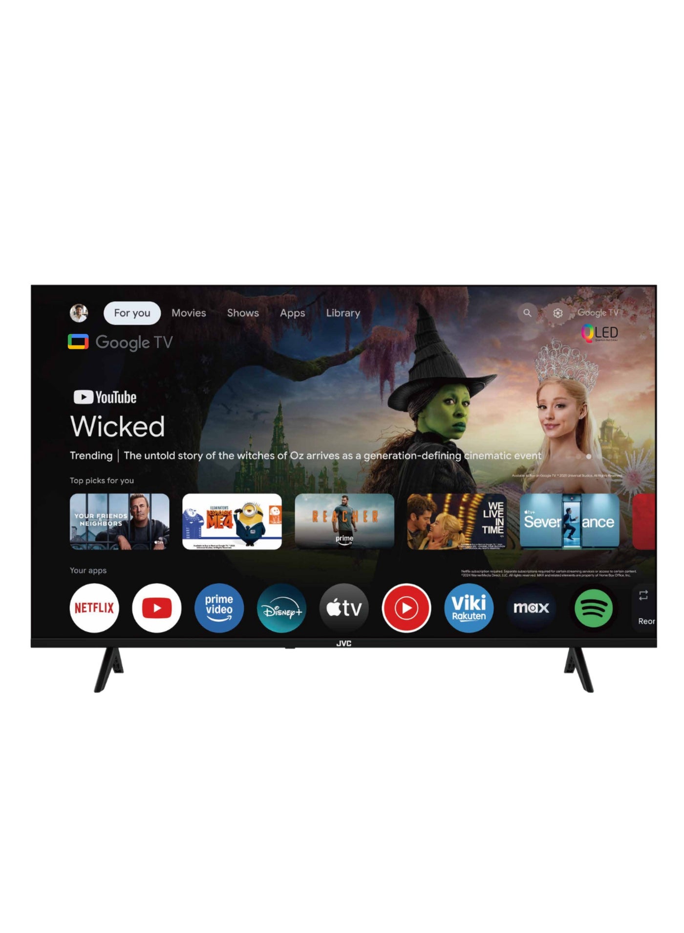 JVC 70 Inch QLED 4K UHD Google Smart TV…
