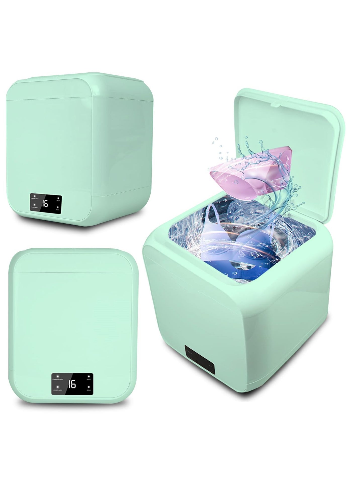 Compare Portable Mini Washing Machine, 12L Compact Washer for Baby Clothes, Underwear, Clothes, Socks, Blue Light Sterilization, OneTouch Operation with Digital Timer, Laundry Washer for Apartments, Dorms, Hotels, and Travel Use at KSA Price