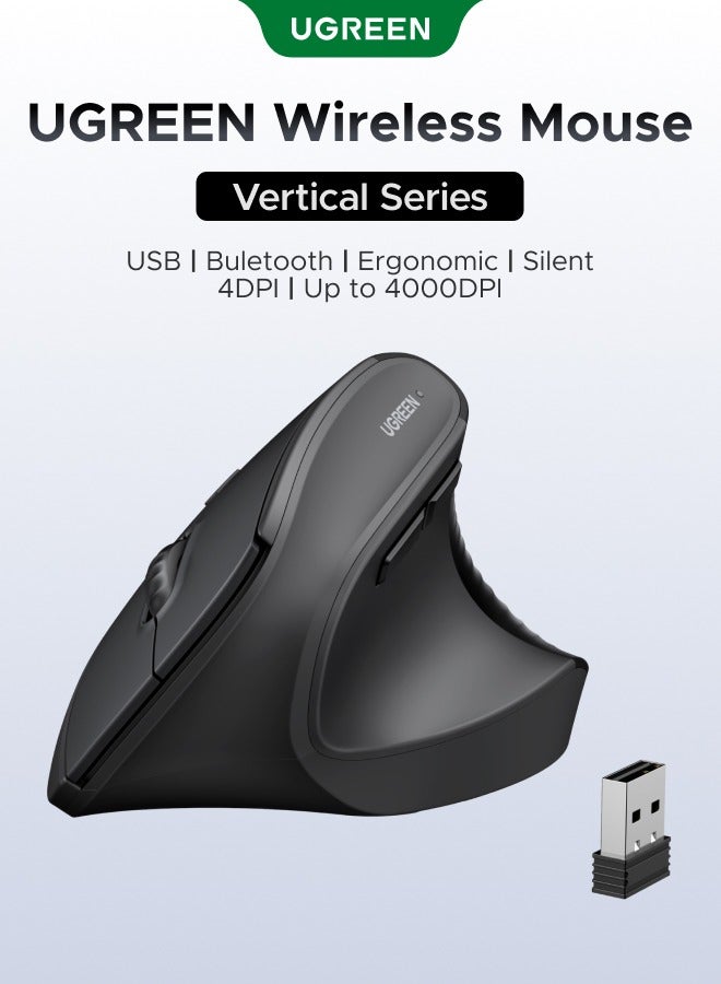 Vertical Ergonomic Mouse, Dual-Mode, Wireless Mouse…