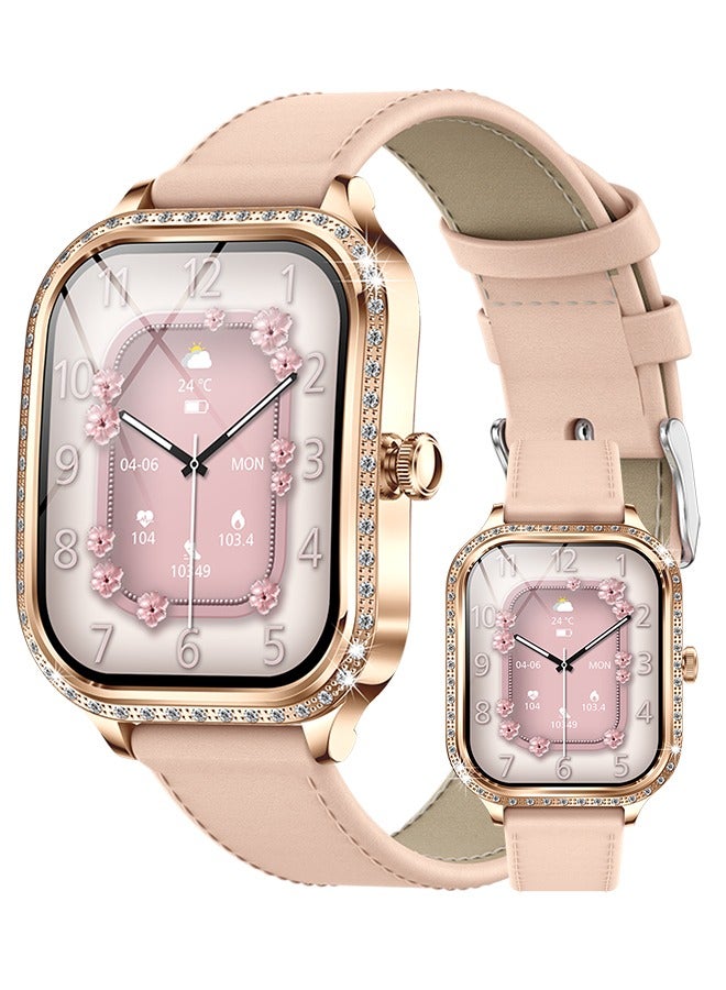 Compare LadiesWomen Bluetooth Smartwatch, Smart Wearable Watch, 1.75 Inch Full Screen Touch, TFT High Definition Screen With 240*296 Resolution, Multiple Sports Modes, Health Reminders, Magnetic Charging, RT MK88 at KSA Price
