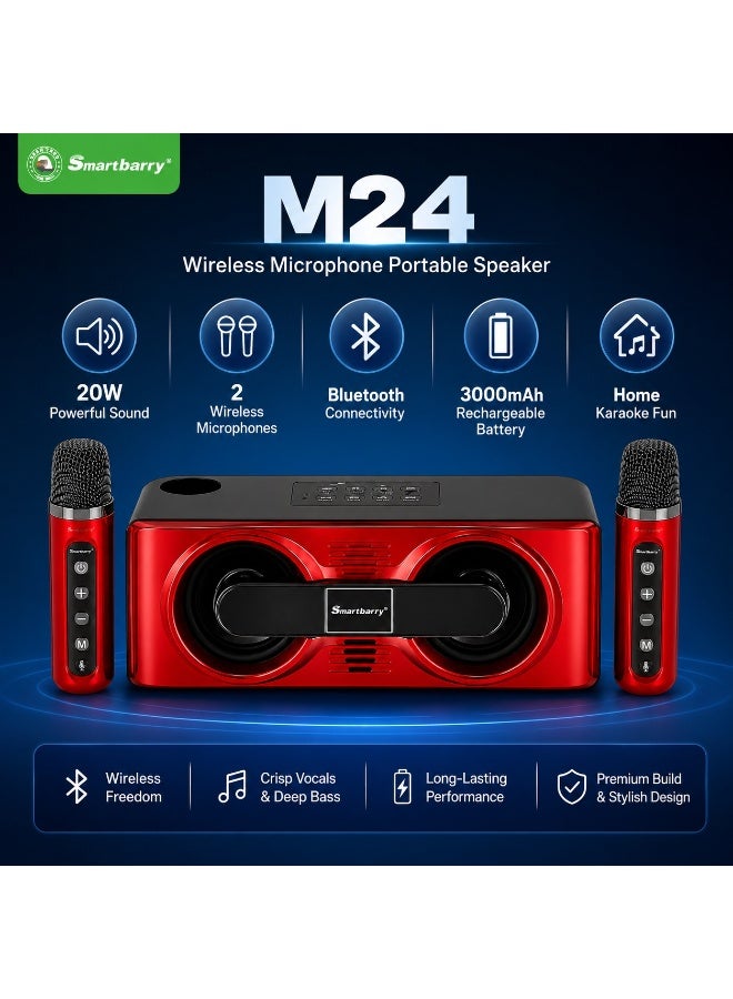 M24 Portable Wireless Karaoke Speaker with Microphone,…