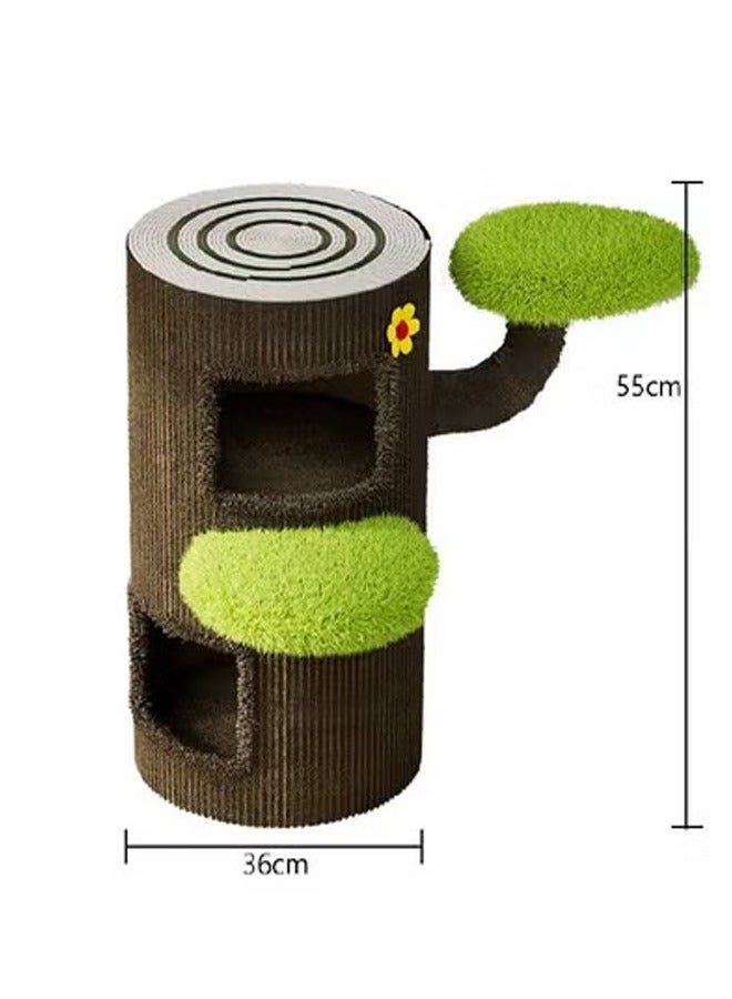 Compare Tree StumpInspired Cat Condo with Platforms – 55cm Height at KSA Price