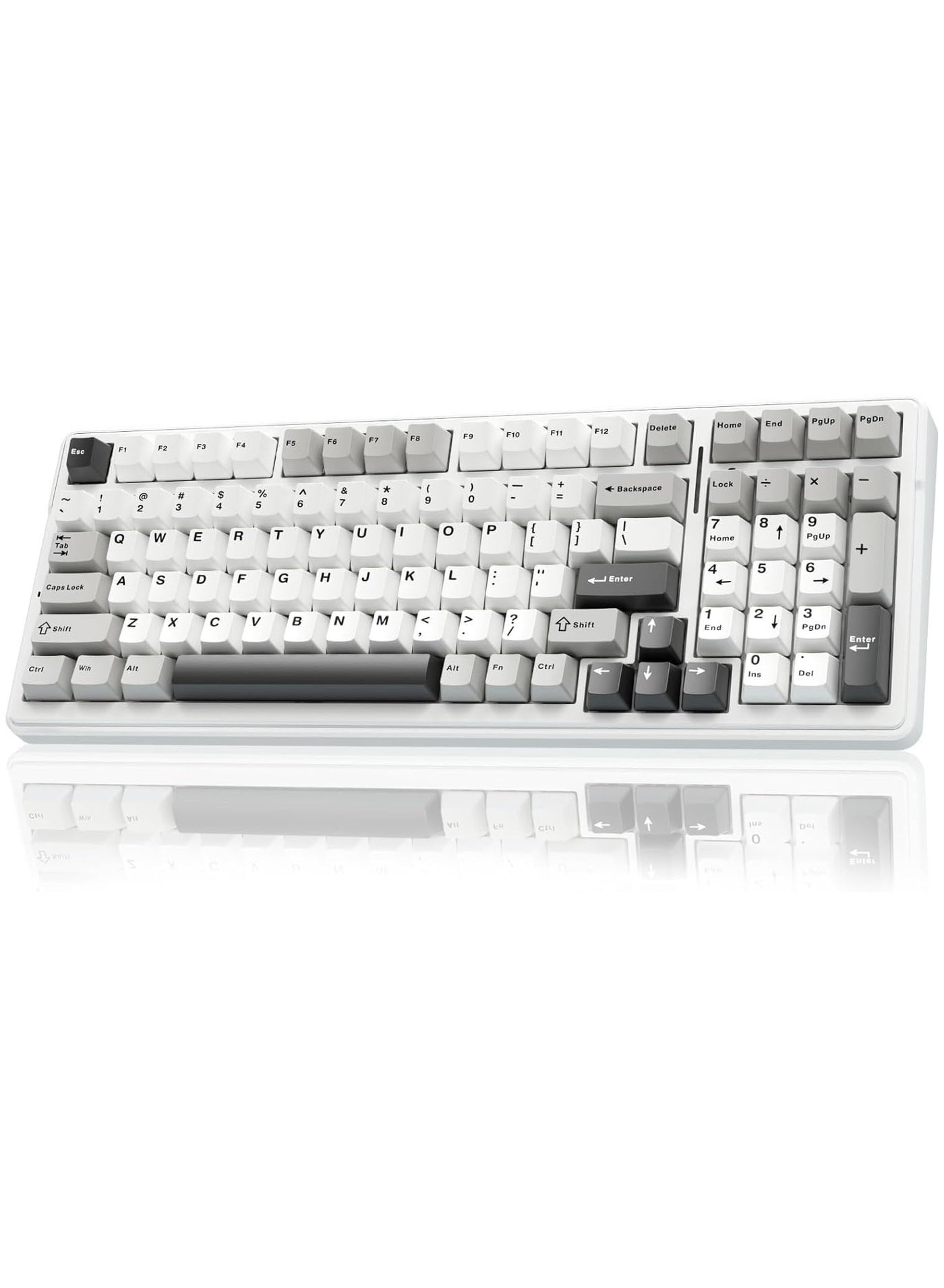 Compare F99 Wireless Mechanical Keyboard, TriMode BT5.02.4GHzUSBC Hot Swappable Custom Keyboard, Prelubed Reaper Switch, Gasket Structure, RGB Backlit Gaming Keyboard for PCTabletPSXbox at KSA Price