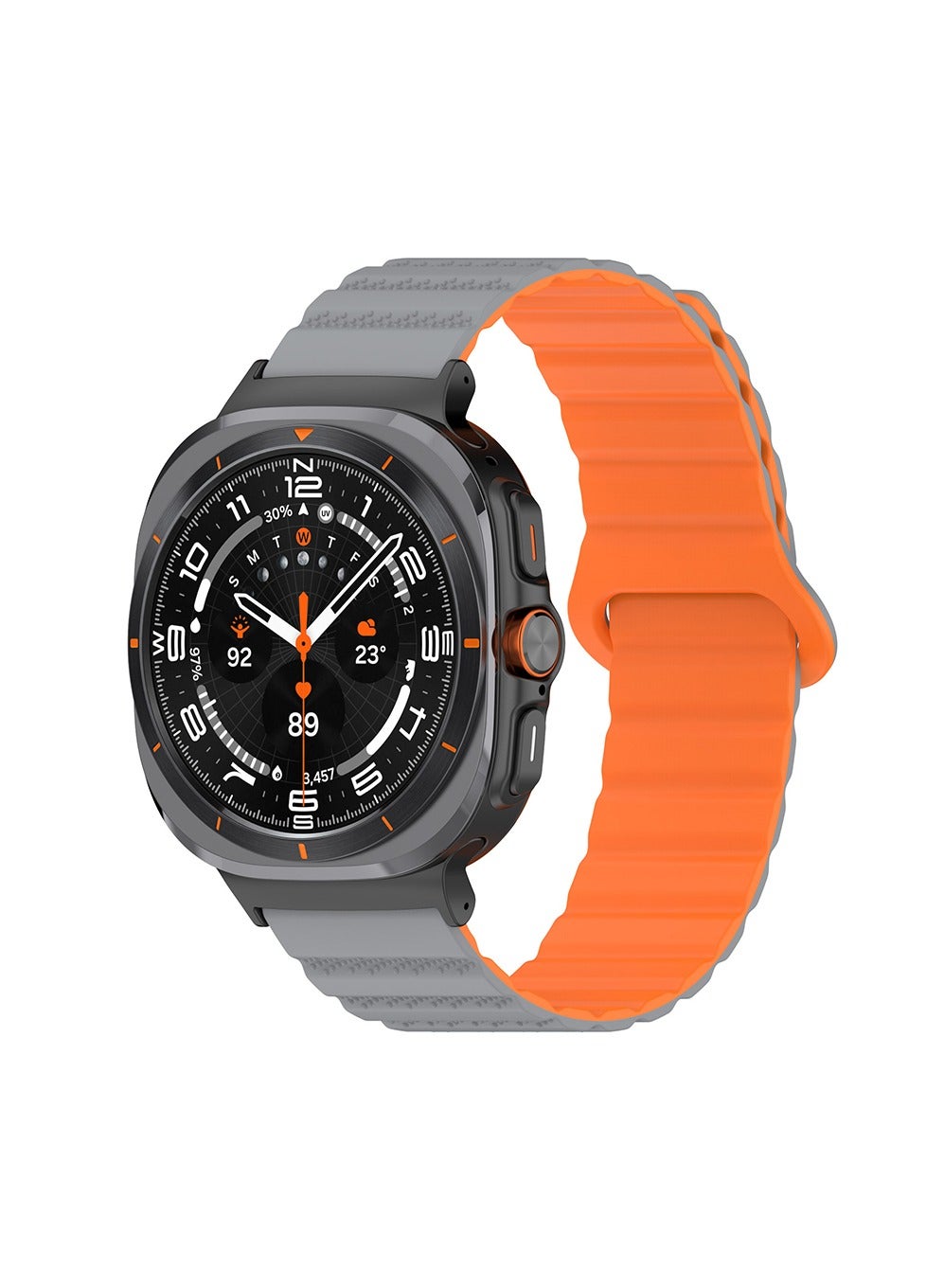 Compare Soft Silicone Watch Band with Samsung Galaxy Watch 7 Ultra 47mm ,Smartwatch Replacement Strap for Men and Women, Easy to wear Grey at KSA Price