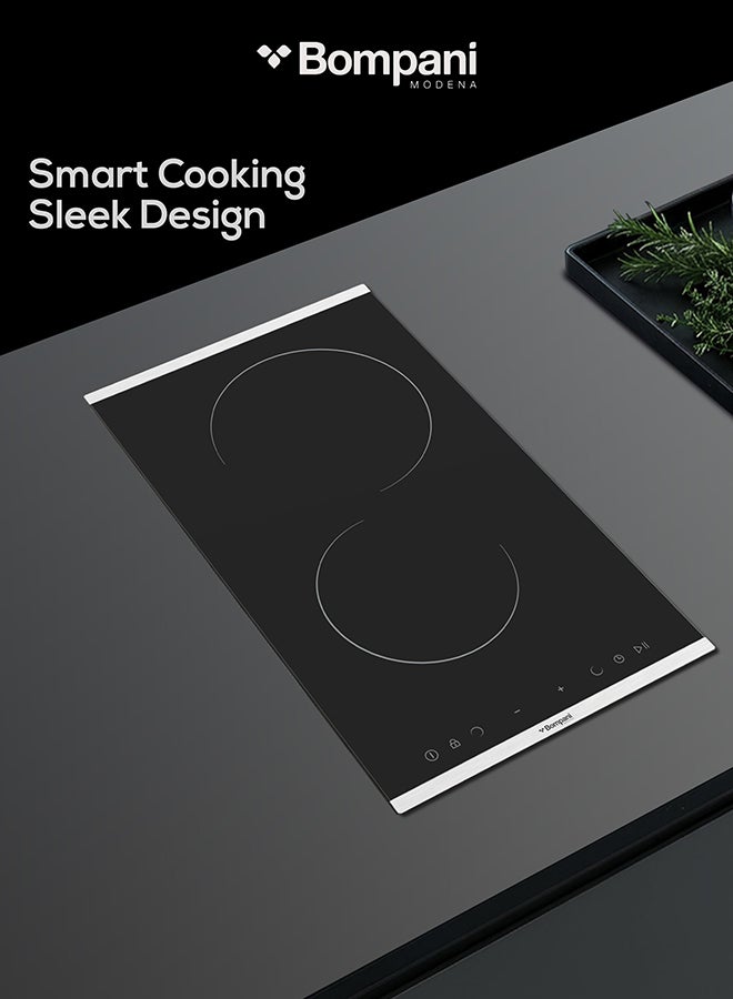 Compare 30cm BuiltIn Hob, 2 Cooking Zones, Front Easy Dial Touch Control, Vitroceramic Hobs  One Year Manufacturer Warranty  BO263ACT Black at KSA Price