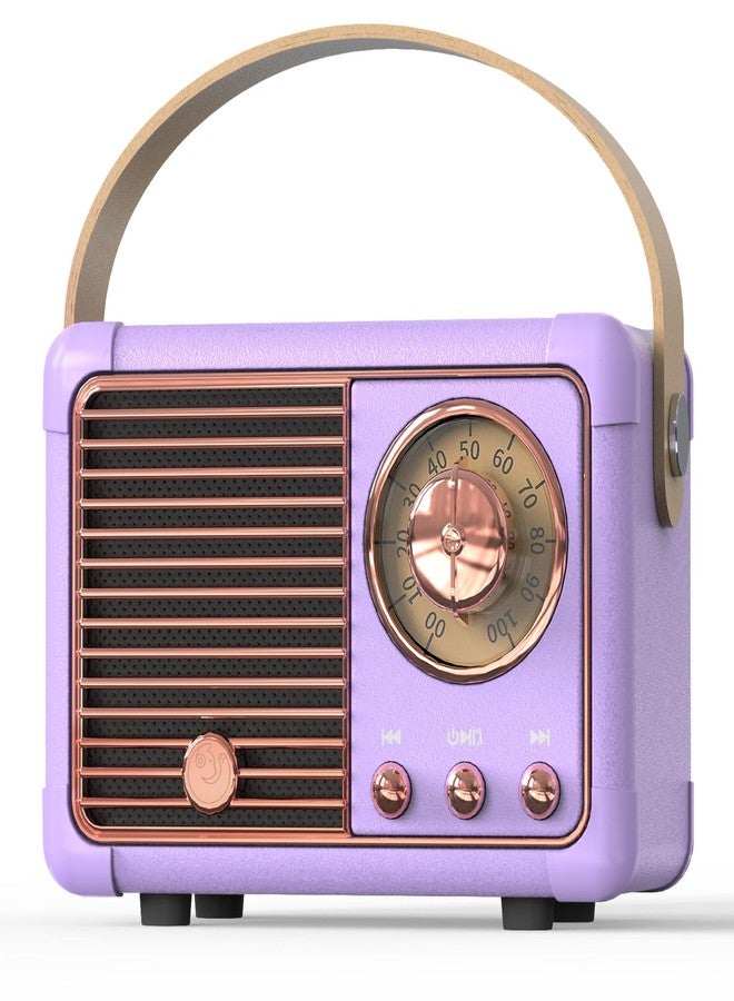 Compare PRUNUS J999 Retro Bluetooth Speaker,Vintage Decor,Mini Wireless Bluetooth Speaker,Cute Old Fashion Style Support USBTF CardAUX for Kitchen Desk Bedroom Office Party Outdoor（Exclusive Purple） at KSA Price